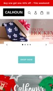 How nhloutfitters.com looks like on a mobile device such as an iPhone.
