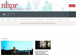 How nhpr.org looks like on a tablet such as an iPad.