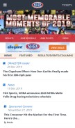 How nhra.com looks like on a mobile device such as an iPhone.