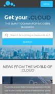 How nic.cloud looks like on a mobile device such as an iPhone.