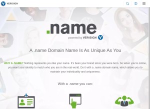 How nic.name looks like on a tablet such as an iPad.