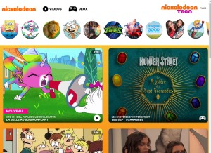 How nick.com looks like on a tablet such as an iPad.
