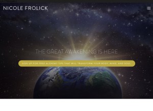 How nicolefrolick.com looks like on a tablet such as an iPad.