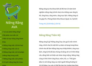 How niengrangava.com looks like on a tablet such as an iPad.
