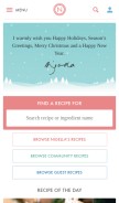 How nigella.com looks like on a mobile device such as an iPhone.