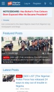 How nigerianbulletin.com looks like on a mobile device such as an iPhone.