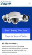 How nighthawkcctv.co.uk looks like on a mobile device such as an iPhone.