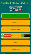 How nightlife4u.com looks like on a mobile device such as an iPhone.