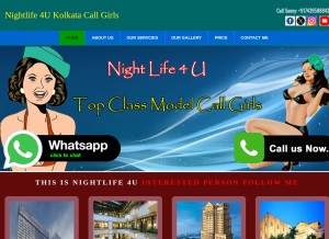How nightlife4u.com looks like on a tablet such as an iPad.
