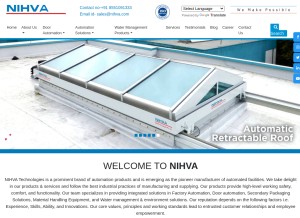 How nihva.com looks like on a tablet such as an iPad.
