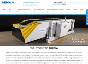 How nihvaautomation.com looks like on a tablet such as an iPad.