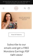 How nikobeadsua.com looks like on a mobile device such as an iPhone.