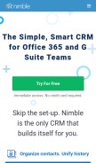 How nimble.com looks like on a mobile device such as an iPhone.