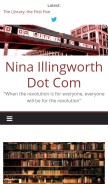 How ninaillingworth.com looks like on a mobile device such as an iPhone.