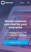 How ninchat.com looks like on a mobile device such as an iPhone.
