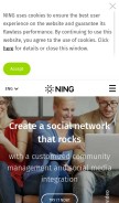 How ning.com looks like on a mobile device such as an iPhone.