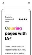 How ninjacoloring.com looks like on a mobile device such as an iPhone.