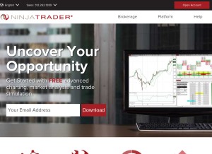 How ninjatrader.com looks like on a tablet such as an iPad.