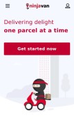 How ninjavan.co looks like on a mobile device such as an iPhone.