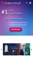How nipa.cloud looks like on a mobile device such as an iPhone.