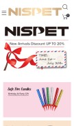 How nispetart.com looks like on a mobile device such as an iPhone.