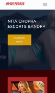 How nitachopra.com looks like on a mobile device such as an iPhone.