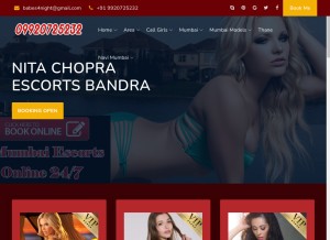 How nitachopra.com looks like on a tablet such as an iPad.