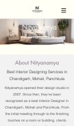 How nityanamya.com looks like on a mobile device such as an iPhone.