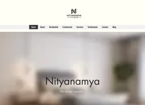 How nityanamya.com looks like on a tablet such as an iPad.