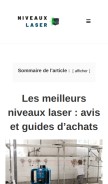 How niveaux-laser.com looks like on a mobile device such as an iPhone.