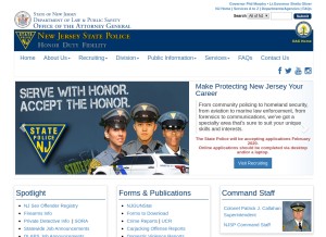 How njsp.org looks like on a tablet such as an iPad.