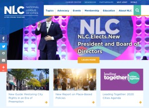 How nlc.org looks like on a tablet such as an iPad.