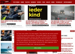 How nltimes.nl looks like on a tablet such as an iPad.
