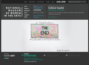 How nmwa.org looks like on a tablet such as an iPad.