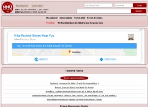 How nnuforum.com looks like on a tablet such as an iPad.