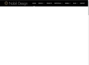 How nobili-design.ro looks like on a tablet such as an iPad.