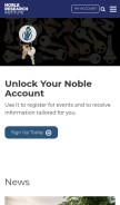 How noble.org looks like on a mobile device such as an iPhone.