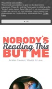 How nobodysreadingthisbutme.com looks like on a mobile device such as an iPhone.