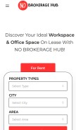 How nobrokeragehub.com looks like on a mobile device such as an iPhone.