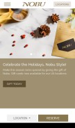 How noburestaurants.com looks like on a mobile device such as an iPhone.