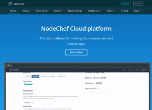 How nodechef.com looks like on a tablet such as an iPad.