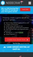 How nodecraft.com looks like on a mobile device such as an iPhone.