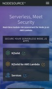 How nodesource.com looks like on a mobile device such as an iPhone.