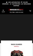 How nogibjjgear.com looks like on a mobile device such as an iPhone.