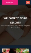 How noidaescortservices.com looks like on a mobile device such as an iPhone.