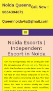 How noidaqueens.com looks like on a mobile device such as an iPhone.
