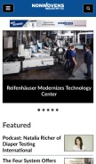 How nonwovens-industry.com looks like on a mobile device such as an iPhone.