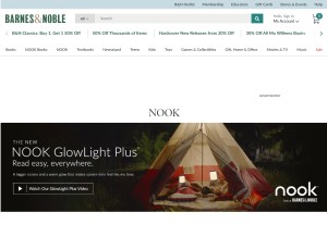 How nookassets.com looks like on a tablet such as an iPad.