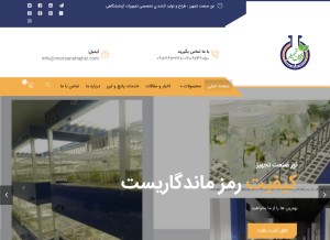 How noorsanattajhiz.com looks like on a tablet such as an iPad.
