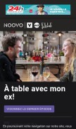 How noovo.ca looks like on a mobile device such as an iPhone.